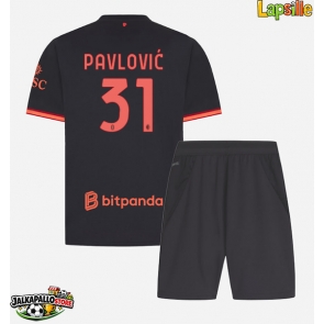 AC Milan Strahinja Pavlovic #31 Kolmaspaita Lapsille 2026-27 Lyhythihainen (+ shortsit)